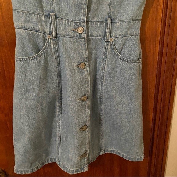 Boyish Denim Dress Mini Blue Sydney General Safari Short Sleeve Button Utility - Picture 3 of 11